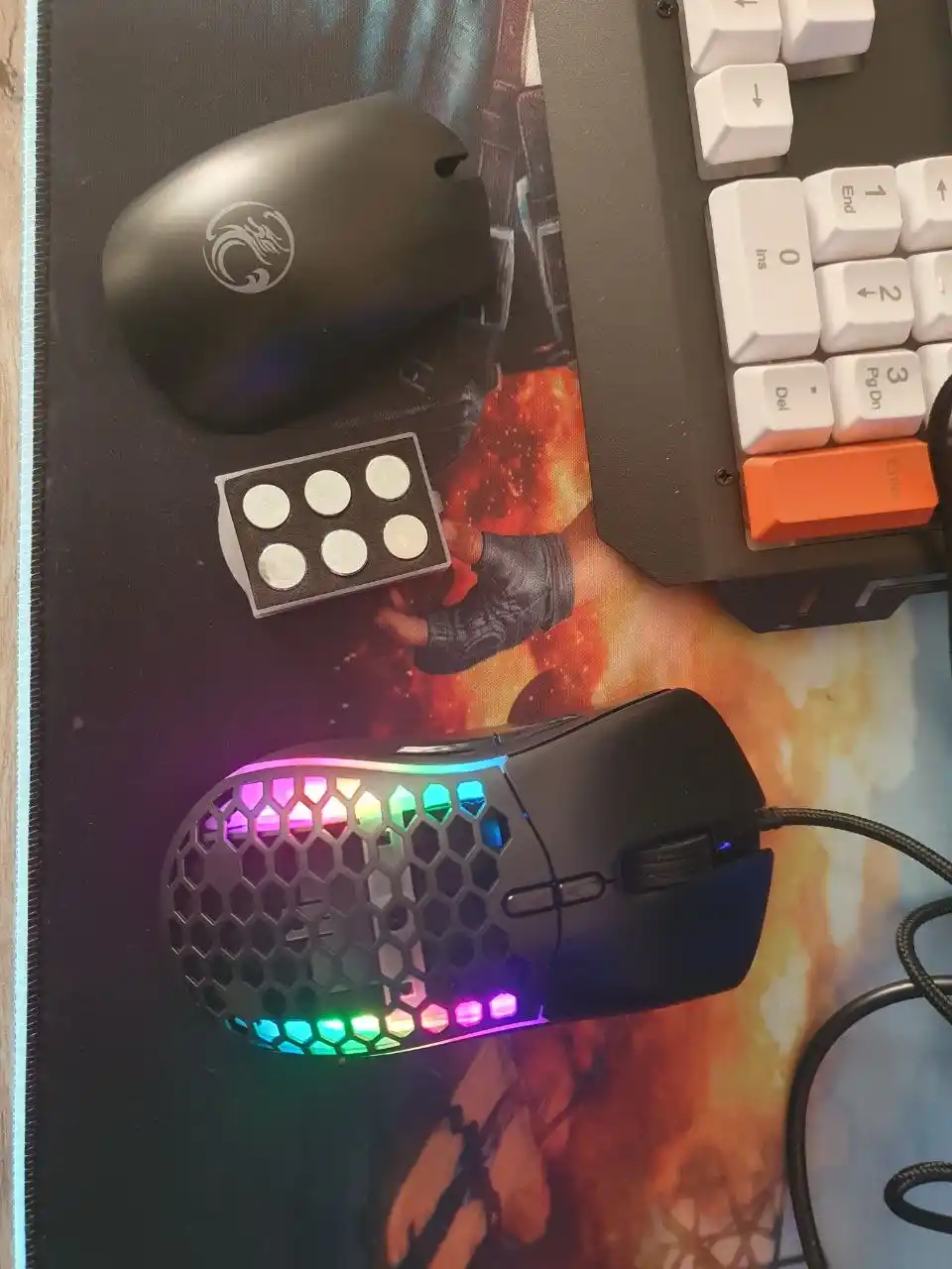 Проводная компьютерная мышь, для Gamer, iMICE с RGB подсветкой, 12800 DPI