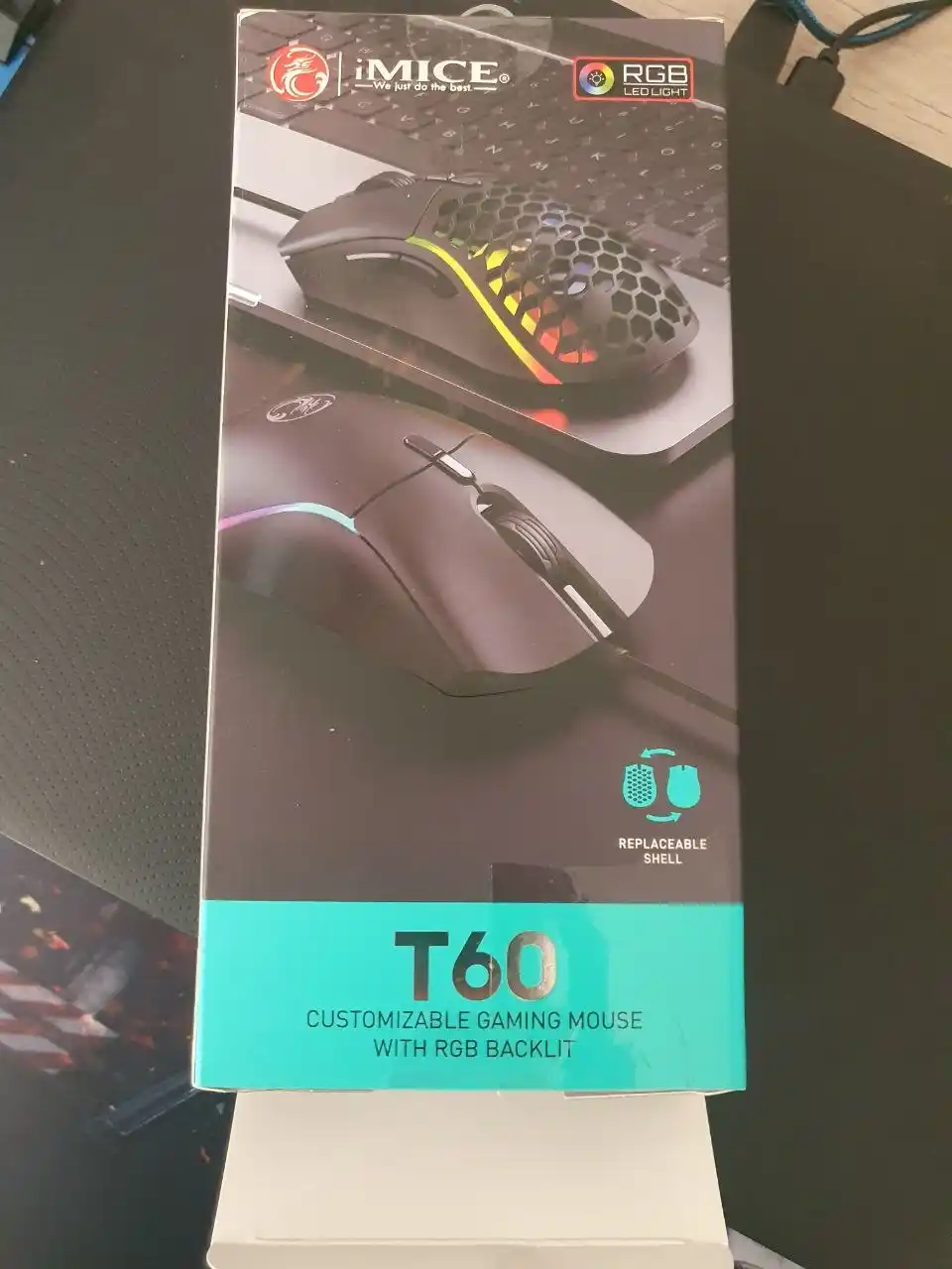 Проводная компьютерная мышь, для Gamer, iMICE с RGB подсветкой, 12800 DPI