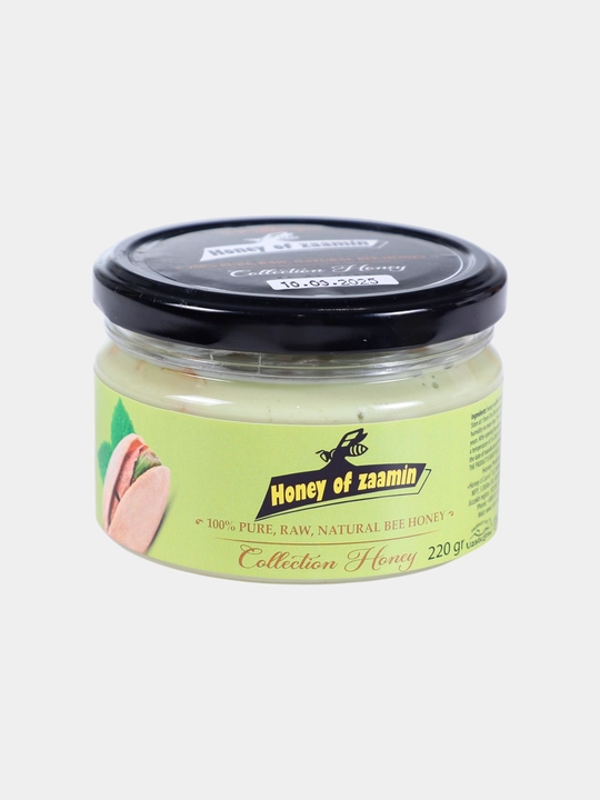 Fistashkiy pistasi qushilgan kremliy asal - 220 gr - 