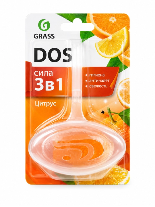 Unitaz uchun osma gel tozalagich va xushbo‘ylantirgich, , qarag‘ay hidi — GRASS DOS