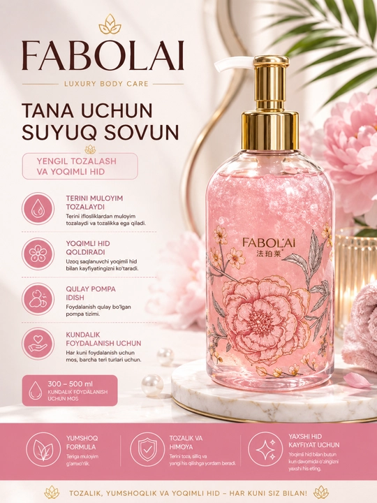 FABOLAI Sweet Dorothy namlantiruvchi dush geli, 500 ml