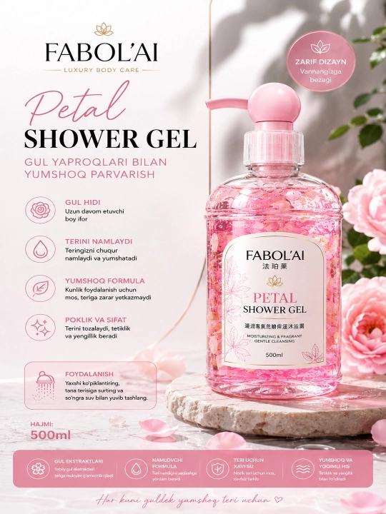 FABOLAI Sweet Dorothy namlantiruvchi dush geli, 500 ml