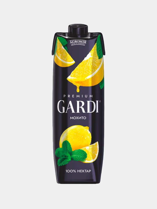 Нектар лимона с мятой с добавлением яблока и винограда GARDI 1 л - 