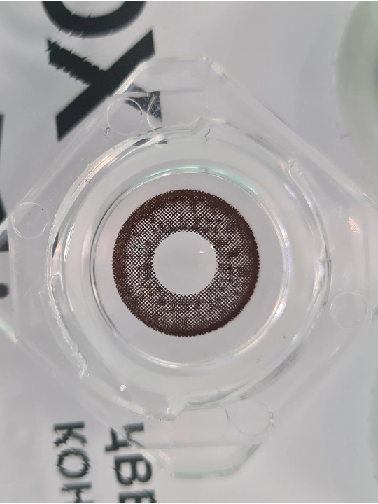 SMOKY CHOCO Rangli kontakt linzalar, shokolad rangli, BC 8.6, DIA 14.0, 12 oylik