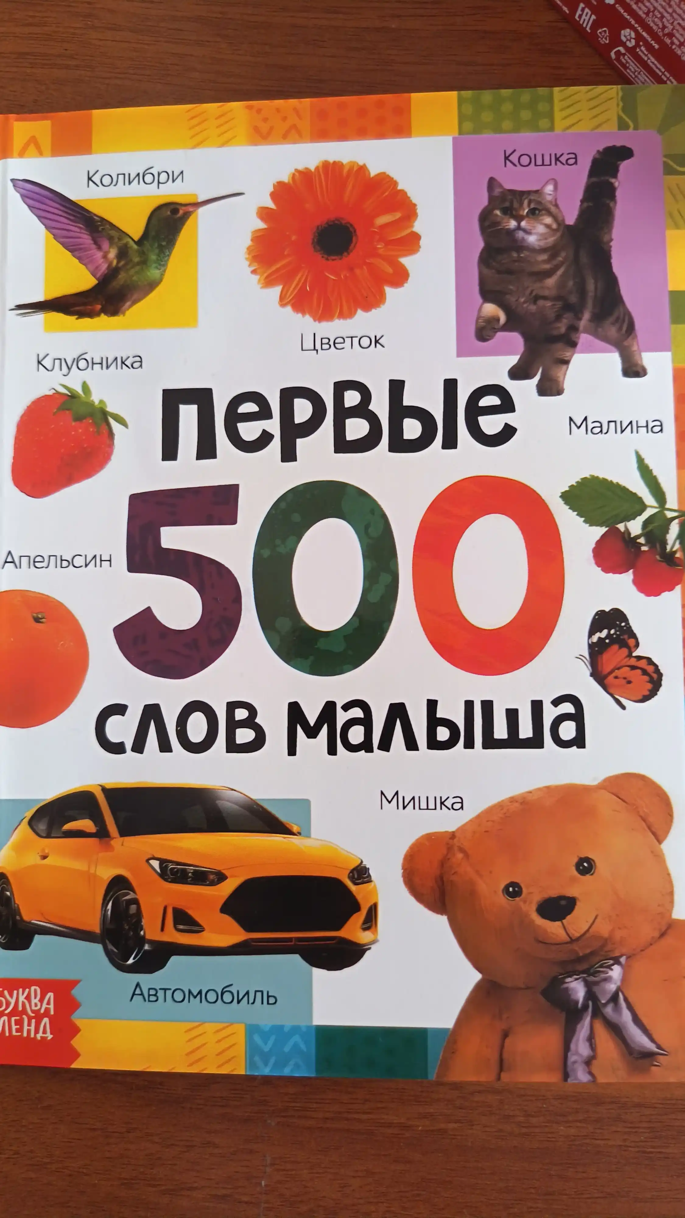 Bolalar uchun rasmali lug'at: Ilk 500 so'z, 80 bet, qattiq muqova, rivojlantiruvchi kitob