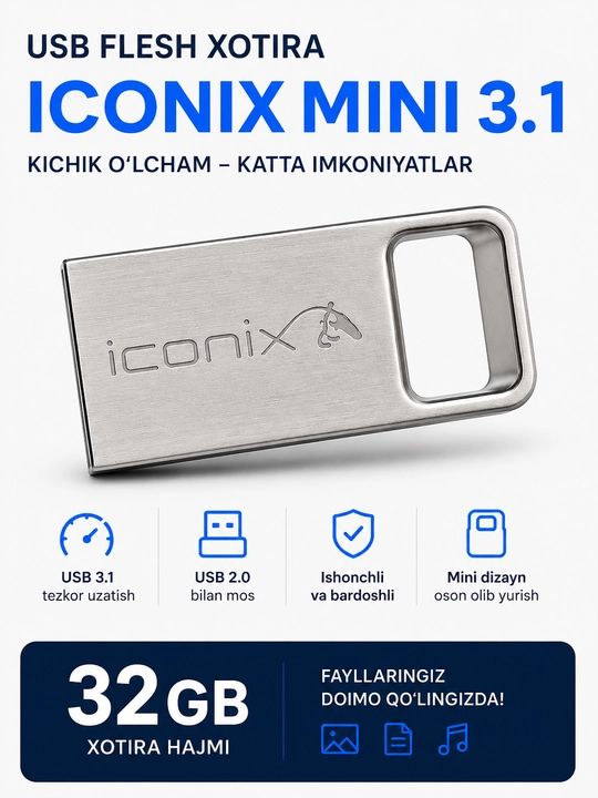 Флешки Iconix Mini - 3.1 USB 32GB - 