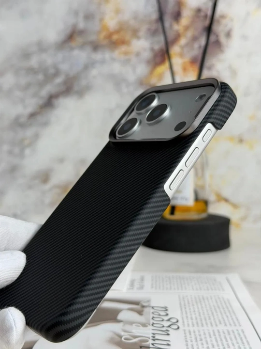 Премиальный карбоновый чехол для iPhone, 13, 14, 15, 16, 17 Pro, Pro Max, жесткий - 
