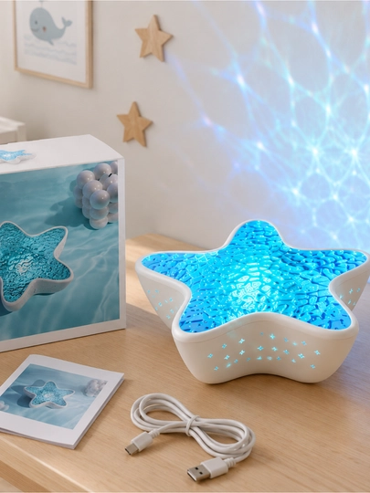 Премиум проектор-ночник Starfish, RGB-подсветка, USB-зарядка, портативный проектор — MARTUZB-STARFISHPROJEKTOR