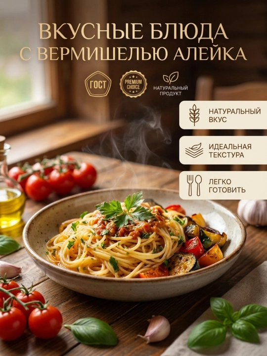 Makaron mahsulotlari "Aleyka", oliy nav, Vermishel, 400 gr