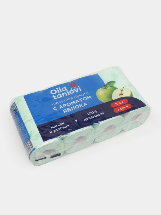 Бумага туалетная Oila tanlovi, 3 слоя, 8 шт