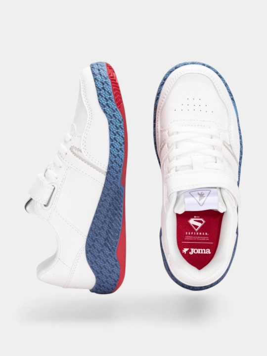 Детские кроссовки Joma Platea Low Jr Superman, белые