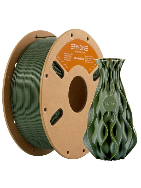 ERYONE filament, Standard PLA plastik ip, 1,75 mm, 3D-printer uchun, 1 kg - 