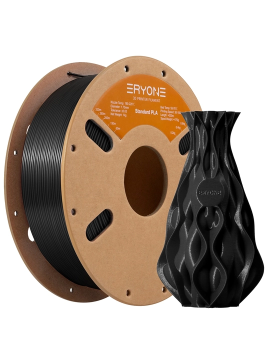 ERYONE filament, Standard PLA plastik ip, 1,75 mm, 3D-printer uchun, 1 kg - 