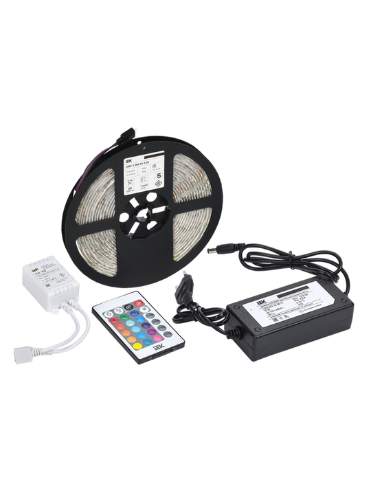 LED lenta 2835/5050-IP65-12V-5m “O‘zingiz yig‘ing” IEK, drayver va o‘chirgich to‘plamda