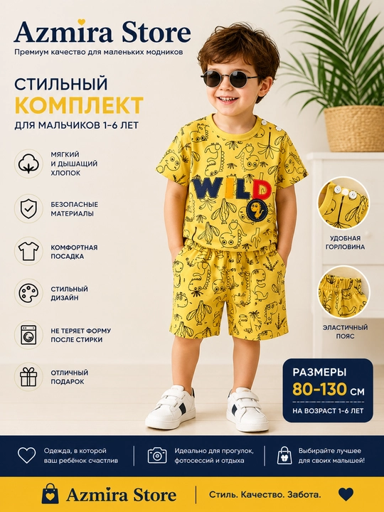 O‘g‘il bolalar uchun "Dinozavr" komplekti — Azmira Store - 