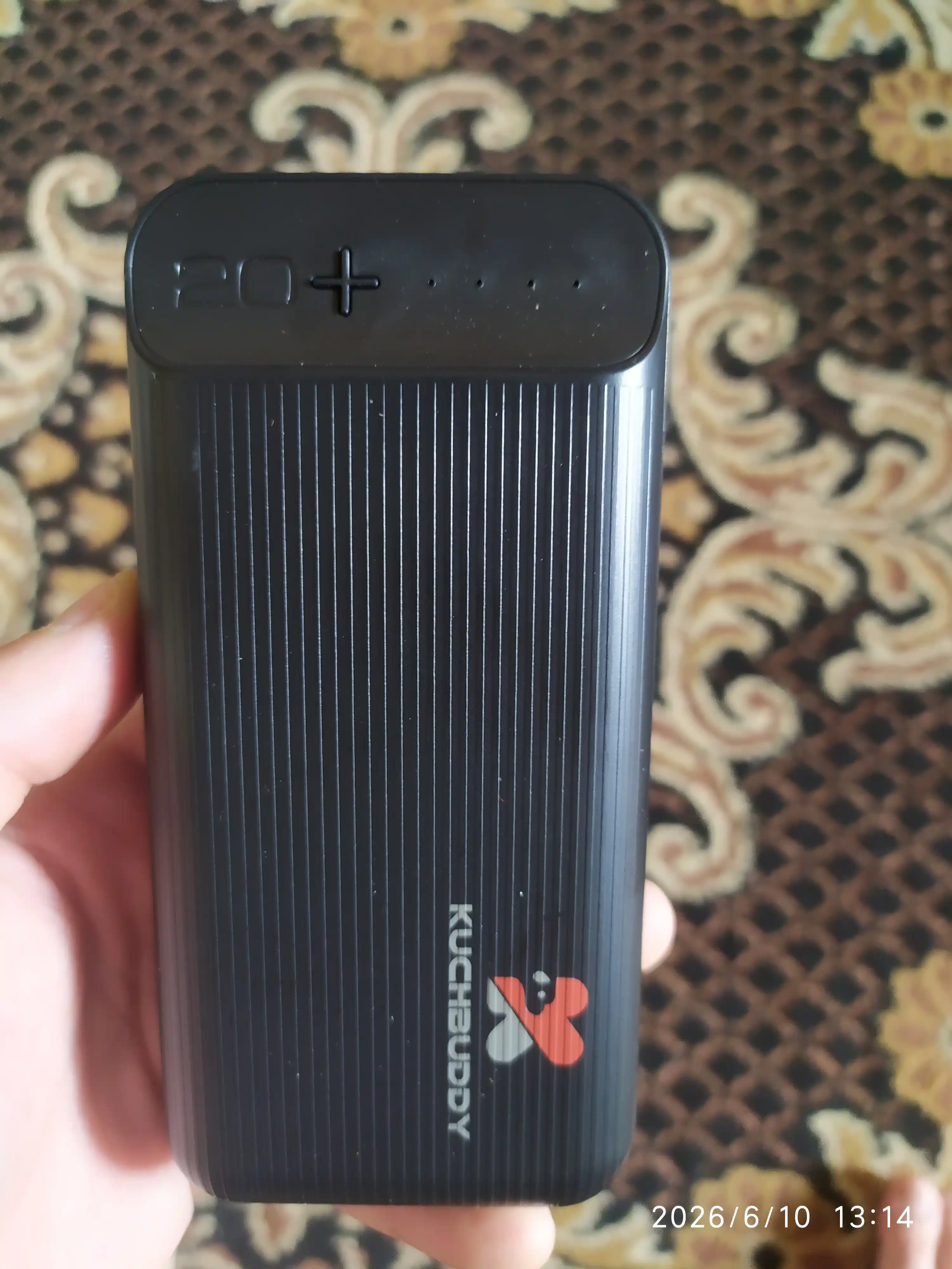 Power Bank 20000 мА·ч, быстрая зарядка, LED-индикатор, защита от перегрева