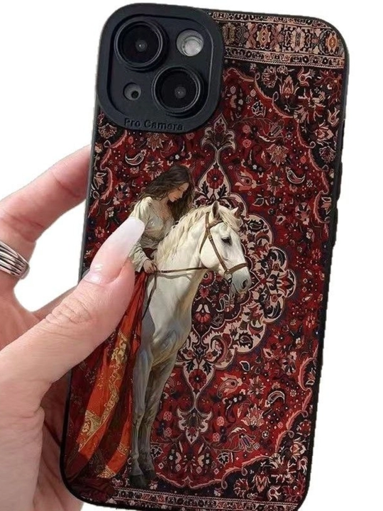 Чехол с национальным орнаментом и текстурой ковра для iPhone 11,12,13,14,15,16,17, Pro и Max