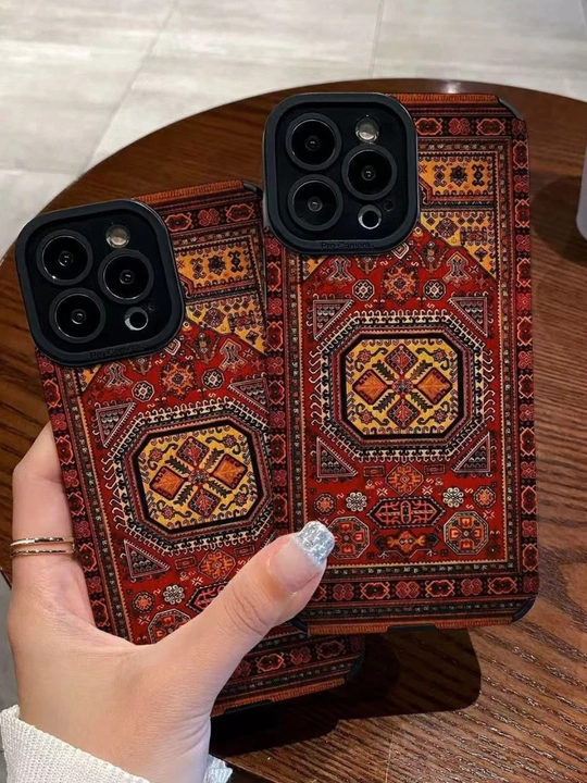 Чехол с национальным орнаментом и текстурой ковра для iPhone 11,12,13,14,15,16,17, Pro и Max