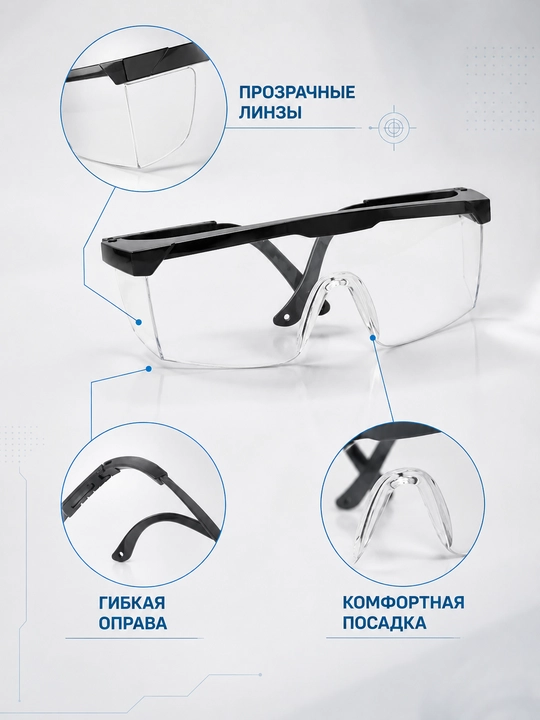 Защитные очки, защитные очки для строительства и мастерской