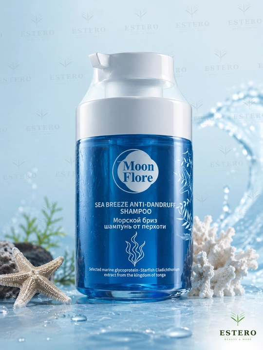 Moon Flore Sea Breeze — шампунь от перхоти, с морским гликопротеином - 
