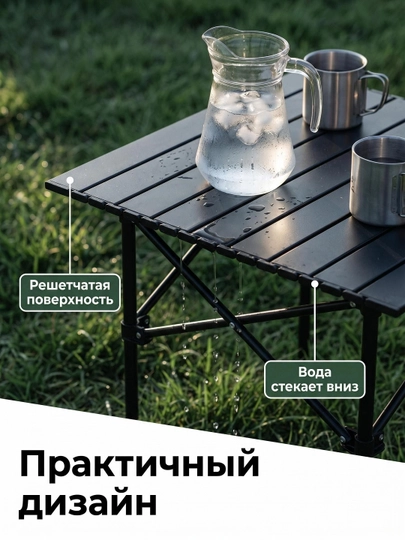 Yig‘iladigan ko‘cha stoli - piknik va sayohatlar uchun mo‘ljallangan, yengil va mustahkam