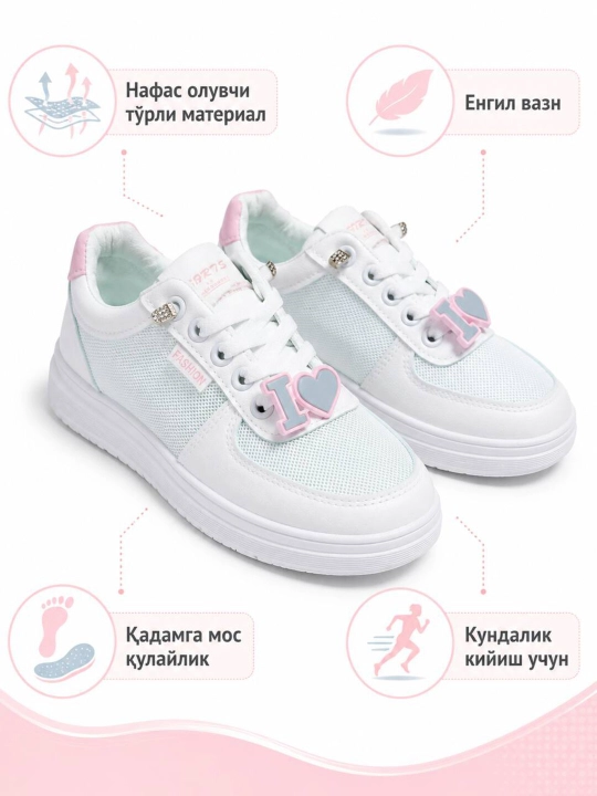 Кроссовки для девочек, детские, спортивная обувь, легкие и удобные, размер 31–37