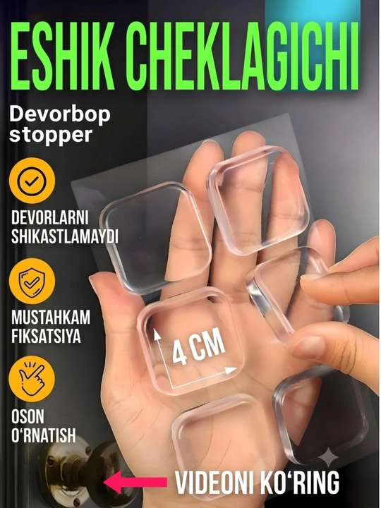 Eshik, deraza va mebellar uchun zarbaga qarshi silikon stopperlar - 