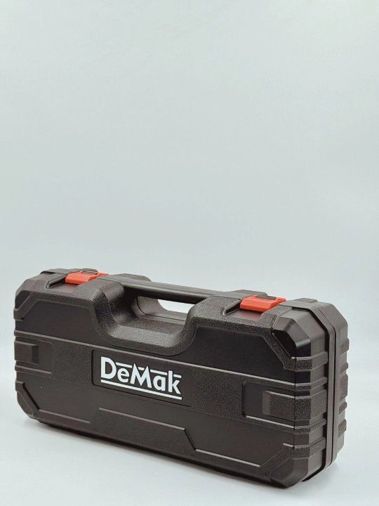 DeMak 21V 6" akkumulyatorli mini zanjirli arra, 2 ta batareya, zaryadlovchi va plastik keys