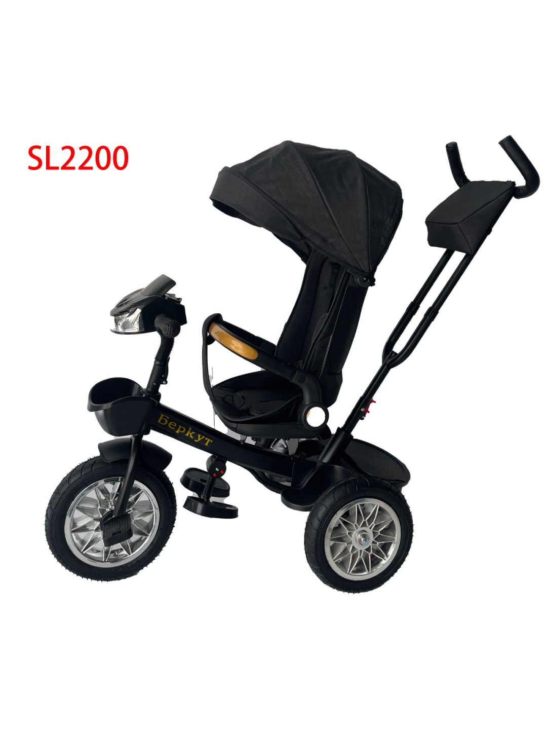 Трехколесный велосипед SL2200 с родительской ручкой и регулируемым сиденьем - 