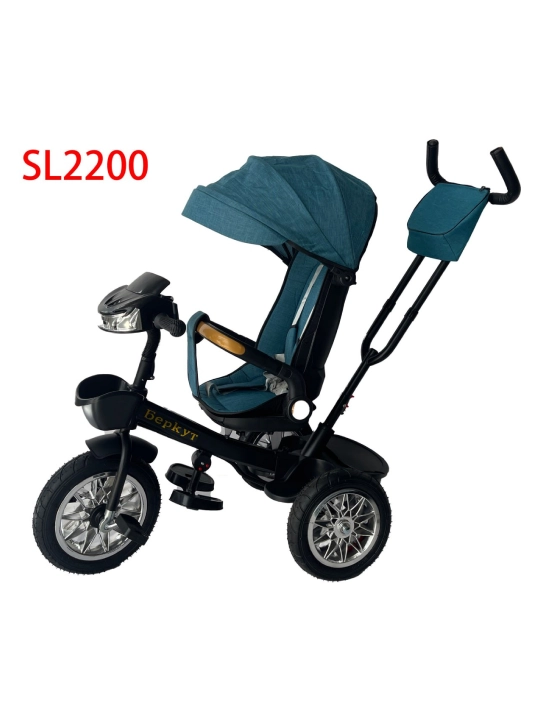 Трехколесный велосипед SL2200 с родительской ручкой и регулируемым сиденьем - 