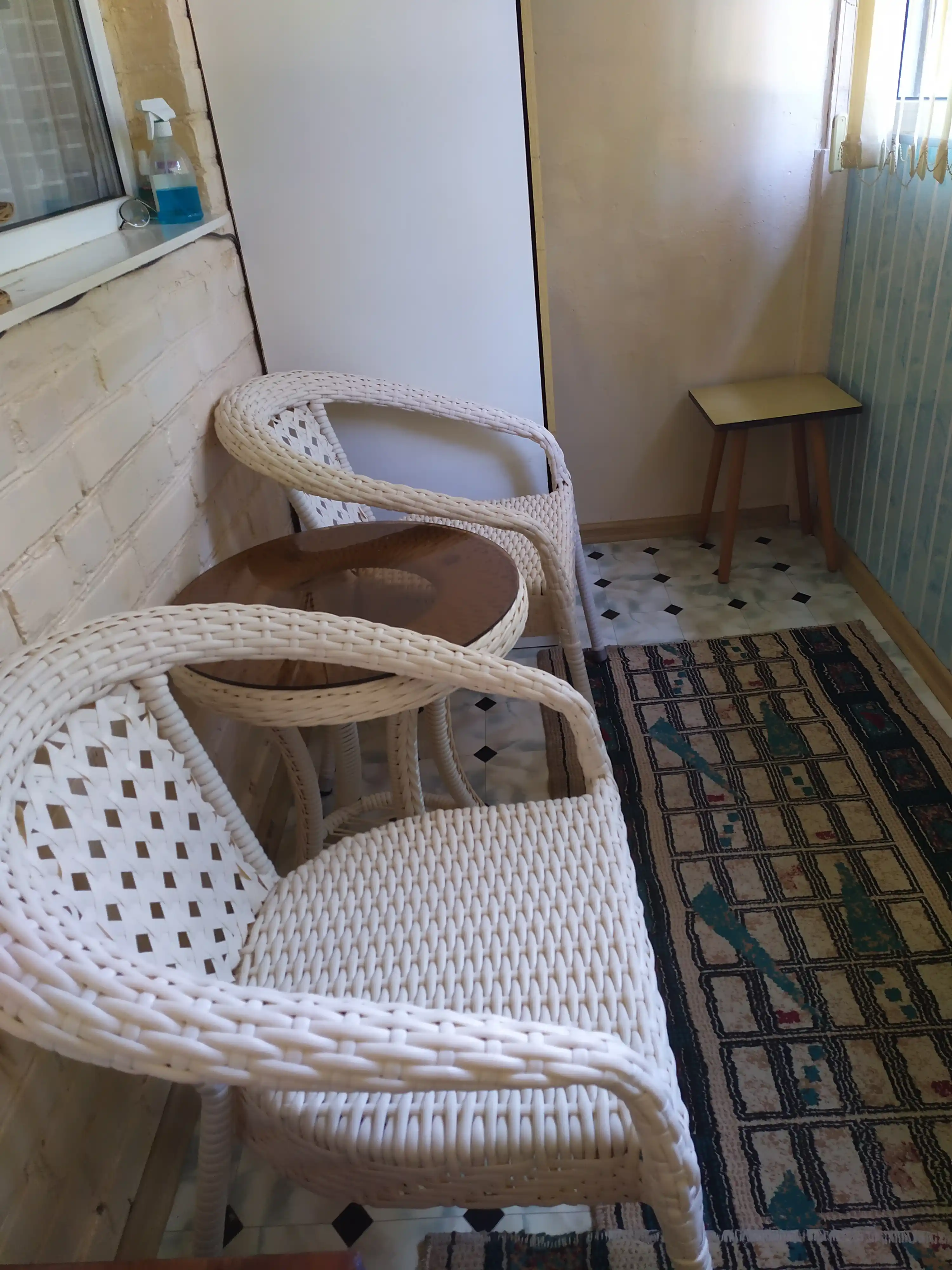 CHINAR DECO bog' mebellari komplekti, 1 stol va 2 ta kreslo, eko-rotang, uy va kocha uchun