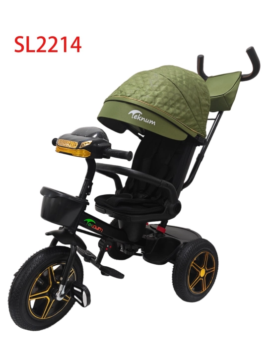 Трехколесный велосипед SL2214 с капюшоном и родительской ручкой - 