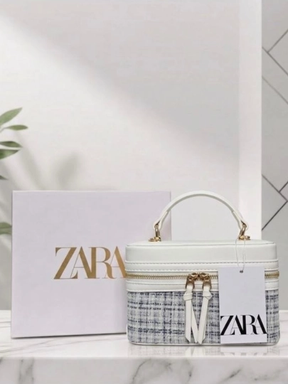 Женская сумка в стиле Zara. Crossbody — модель, которую носят через плечо — MUNSUMK-ZARA901-БЕЛЫЙ