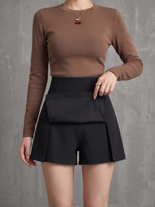 Ayollar yubkasi mini klassik yuqori bel, yubka-shorti, o'lcham XS-2XL, yozgi, maktab
