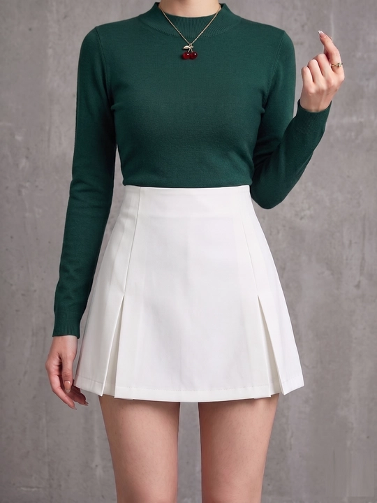 Ayollar yubkasi mini klassik yuqori bel, yubka-shorti, o'lcham XS-2XL, yozgi, maktab