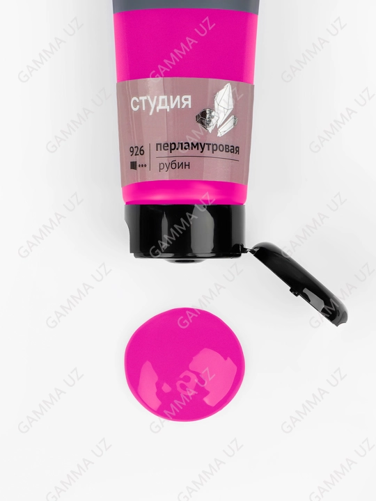 Gamma "Studiya" badiiy perlamutr akrilik bo'yoq, 75ml, rubin, 280220926