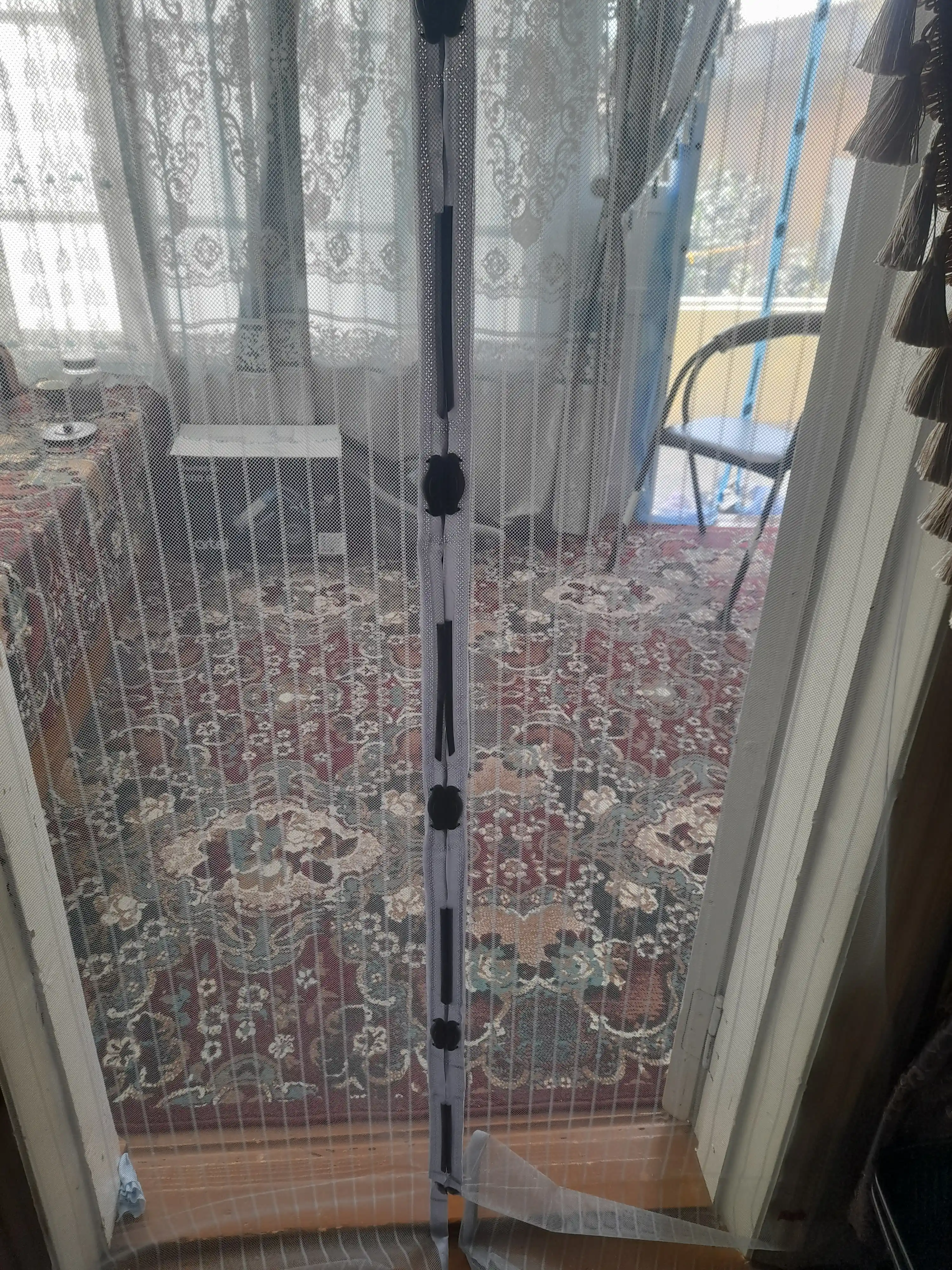 Magnitli eshik uchun chivin to‘ri parda, moskit setka balkon va eshik uchun 110х210