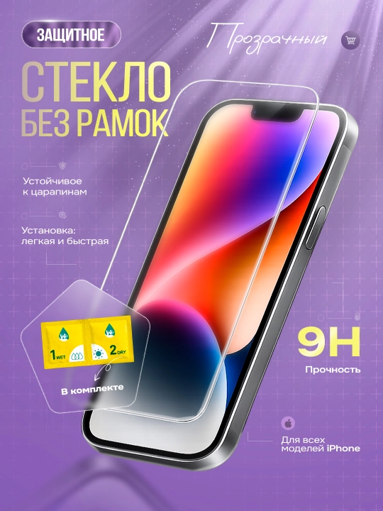 Защитное стекло ( прозрачное / антишпион ) для iPhone XR – 17 Pro Max