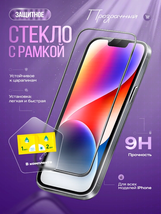 Защитное стекло ( прозрачное / антишпион ) для iPhone XR – 17 Pro Max