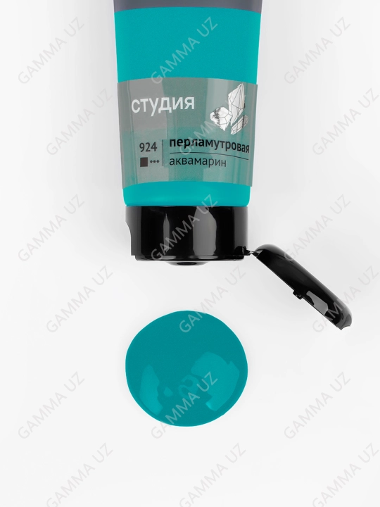 Gamma "Studiya" badiiy perlamutr akrilik bo'yoq, 75ml, akvamarin, 280220924