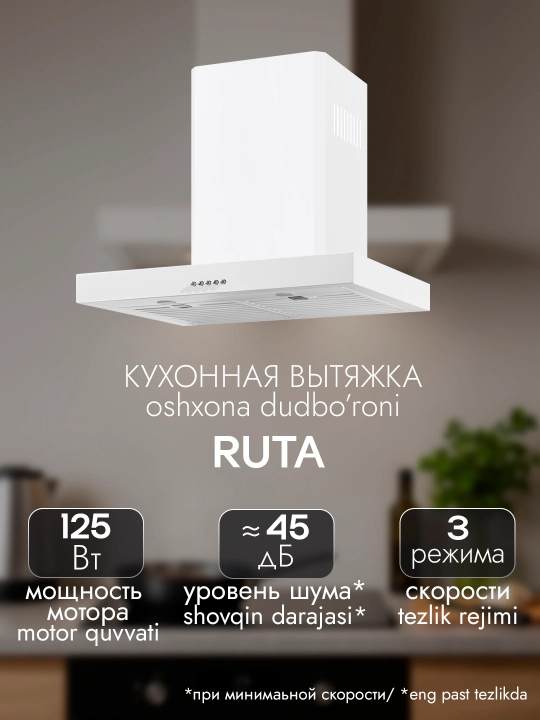 T-shaklidagi oshxona dudburoni Vitech Ruta 60 sm