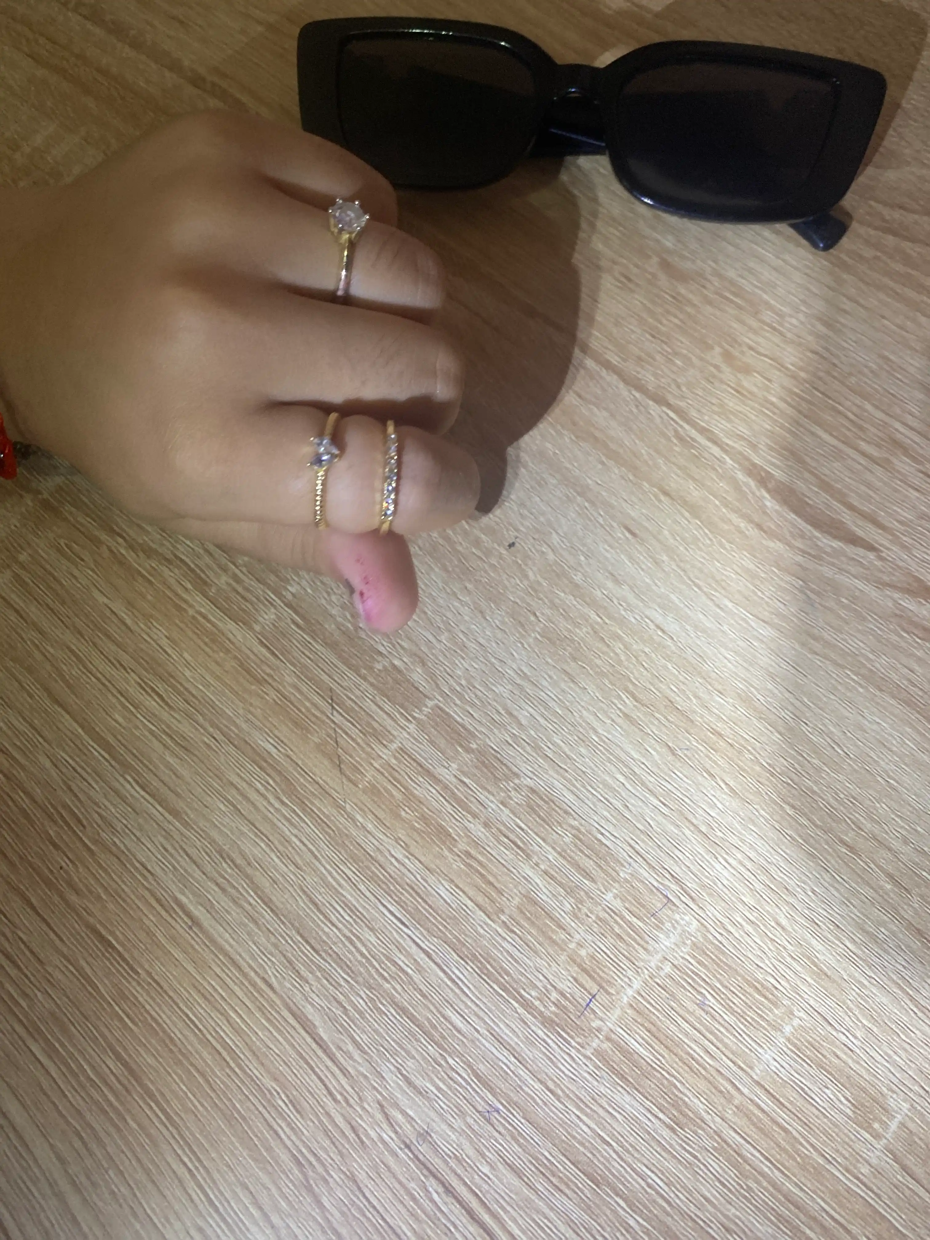 Double circle sevgi ochilish ring