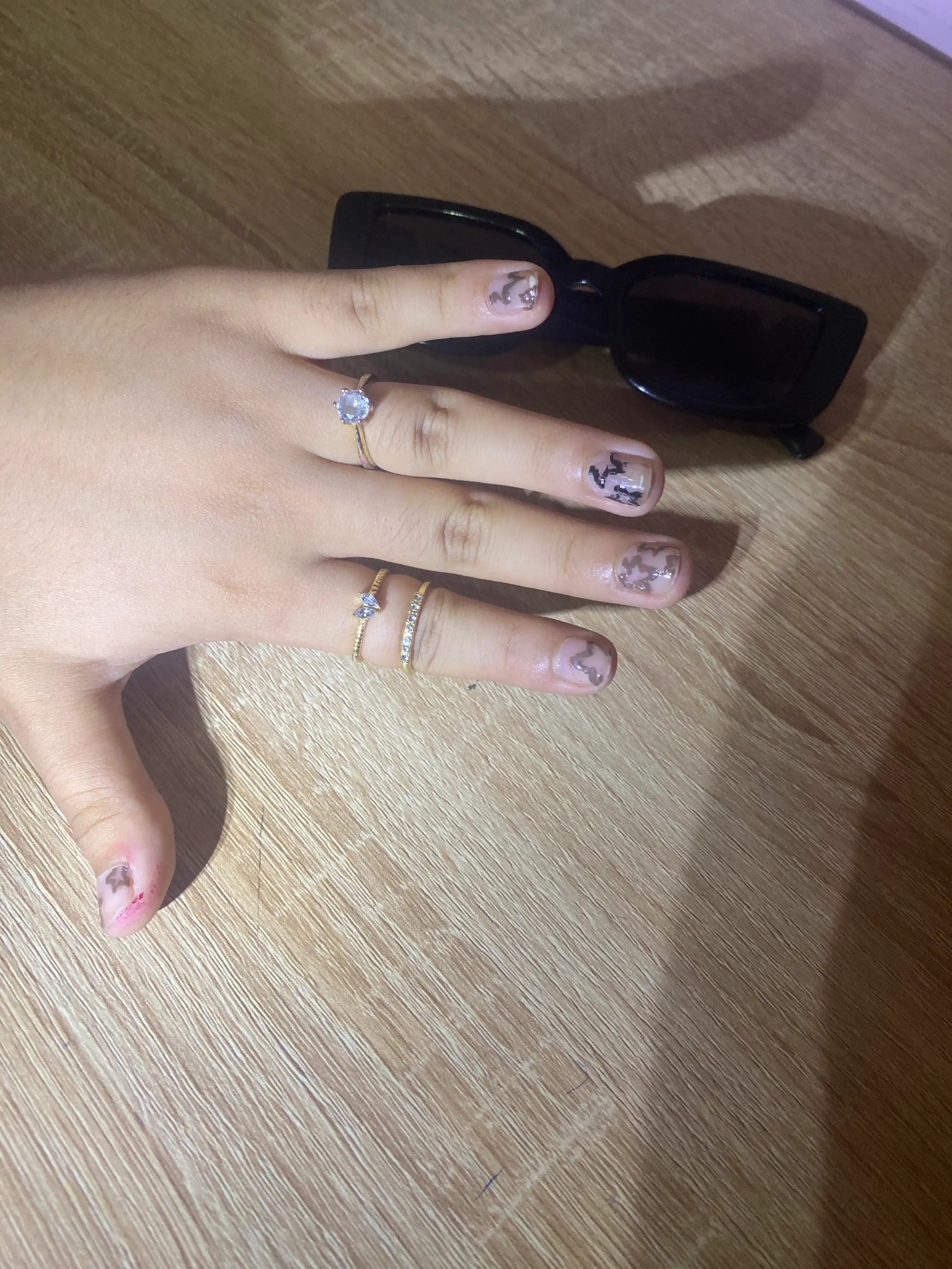 Double circle sevgi ochilish ring