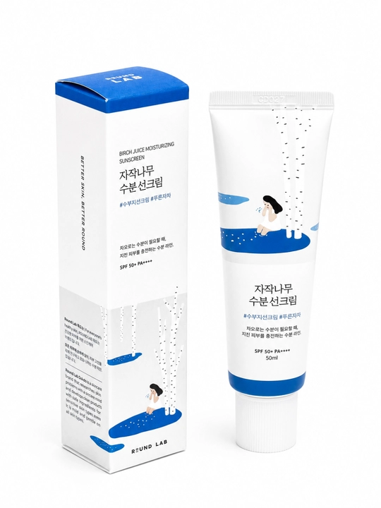 Round Lab Birch Juice Moisturizing Sunscreen SPF50+ PA++++ quyoshdan himoya kremi, 50 ml