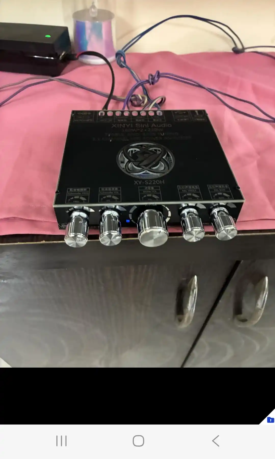 XY-S220H 2.1 kanalli kuchli bassli ovoz kuchaytirgichi, sabvuferli 160 W × 2 + 220 W