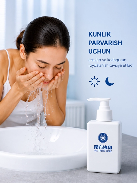 Yuz va tana uchun oqartiruvchi penka, qora nuqtalarga qarshi, B3 vitamini bilan, ko'pik