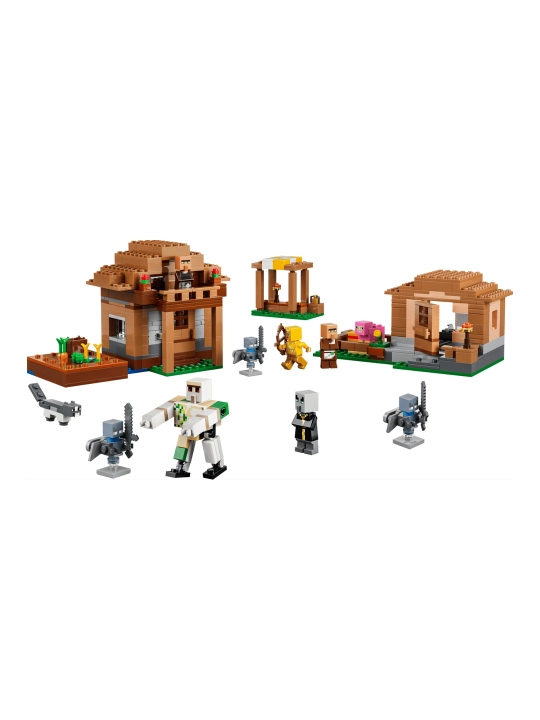 Конструктор LEGO Minecraft Нападение вызывателя на деревню 21596, 607 деталей