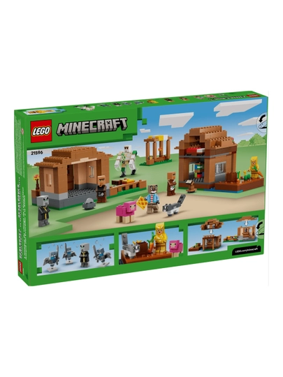 Конструктор LEGO Minecraft Нападение вызывателя на деревню 21596, 607 деталей
