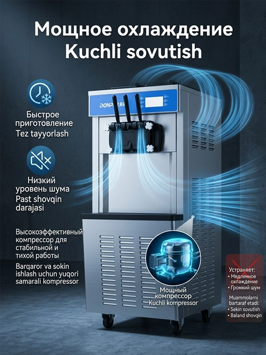 Аппарат для мороженого, коммерческая машина для мороженого