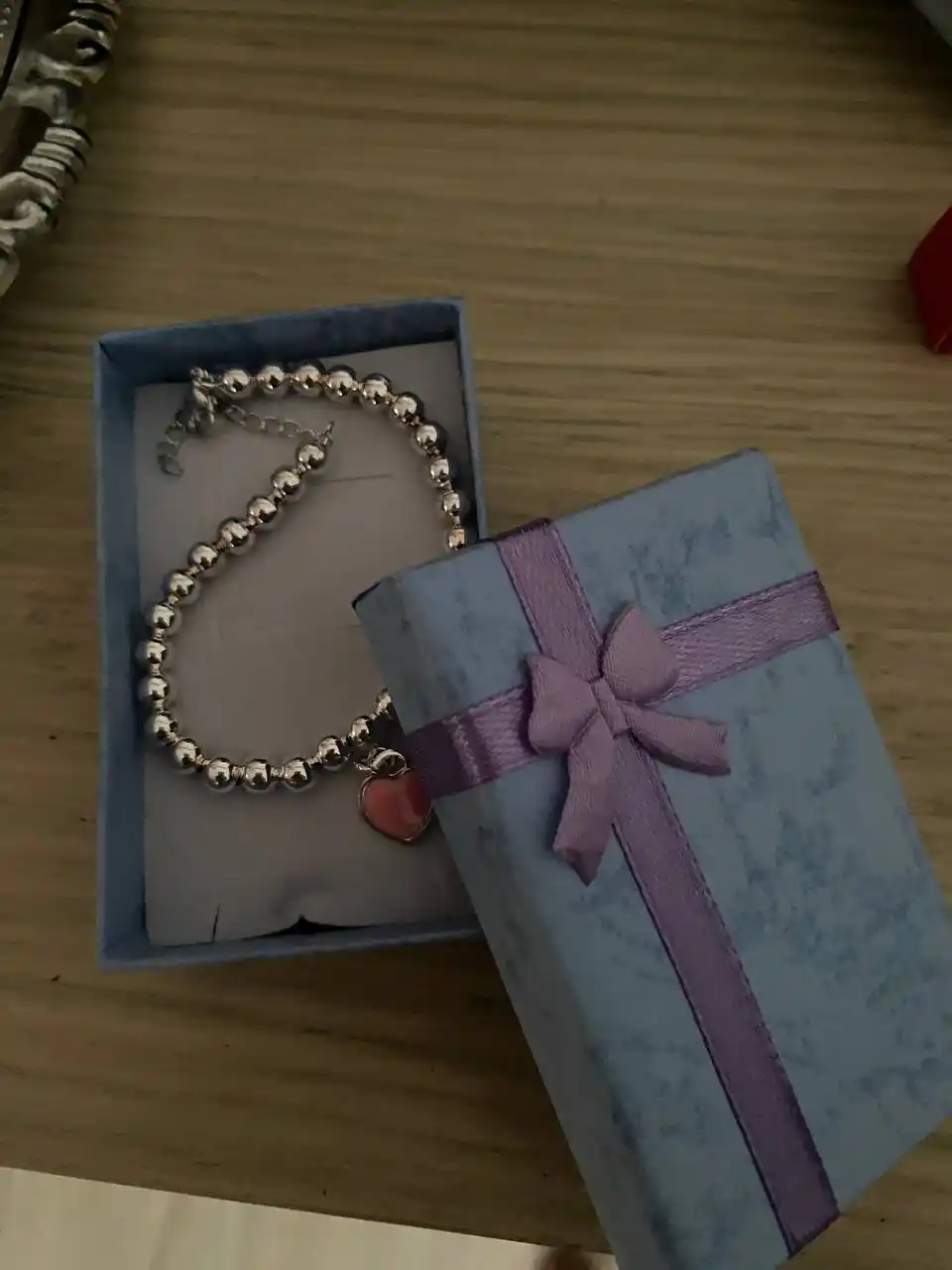 Женский браслет с подвеской в форме сердца Tiffany серебряное покрытие
